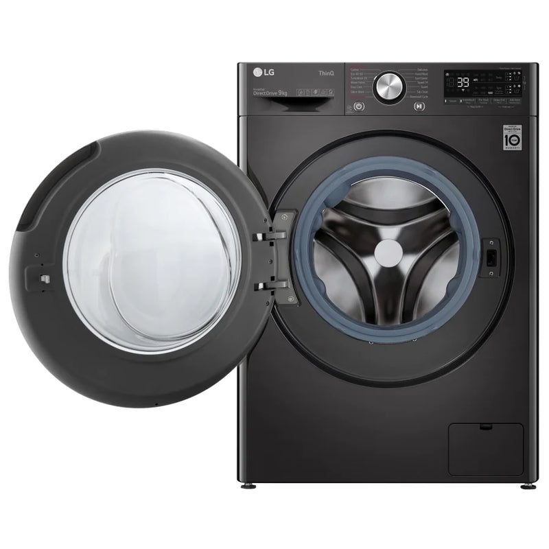 LG F6V909BTSA TurboWash 360 AI DD™ V9 WiFi-enabled 9kg 1600 Spin Washing Machine - Black Steel [5 year guarantee]
