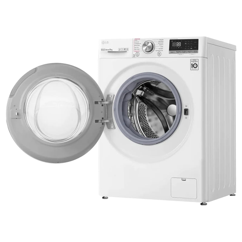 LG F4V909WTSE AI DD™️ 9kg 1400RPM Washing Machine - White - [Free 5 year parts & labour warranty]