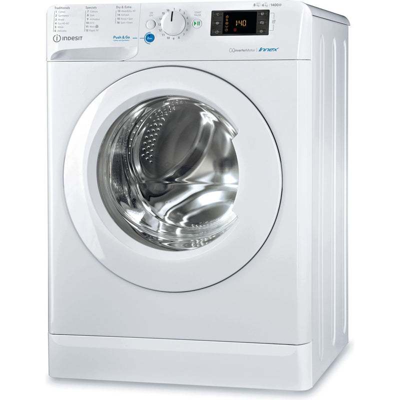 Indesit BDE861483XWUKN 8Kg / 6Kg Washer Dryer with 1400 rpm - White - A Rated