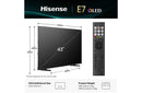 Hisense 43E7QTUK 43'' HDR UHD QLED Smart AI TV with Freely [2025 model]