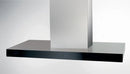 Hafele 532.82.571 60cm ''Shark'' Steel & Black Glass Chimney Hood
