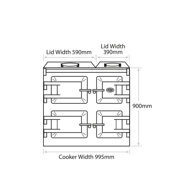 Everhot 100i Burgundy Induction Range Cooker [contact store for delivery options]*contact store for price*