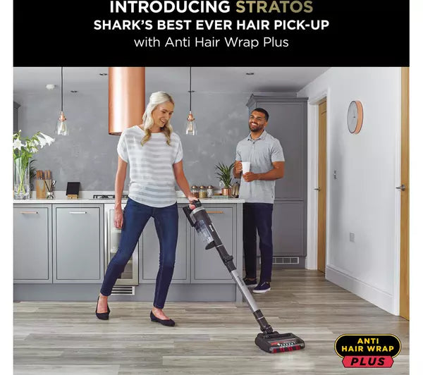 SHARK Stratos Anti Hair Wrap Plus Pet Pro IZ420UKT Cordless Vacuum Cleaner - Silver [double battery]