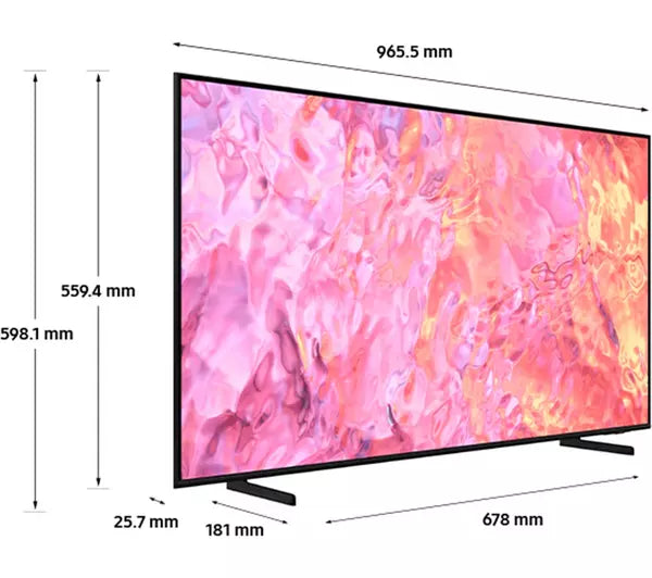 SAMSUNG QE43Q60DAUXXU 43" Smart 4K Ultra HD HDR QLED TV with Bixby & Alexa [Free 5-year parts & labour guarantee]