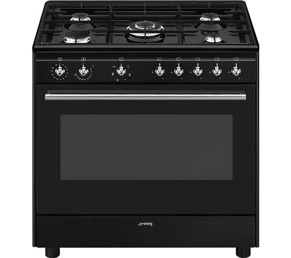 Smeg CX91GMBL 90cm Dual Fuel Range Cooker - Black*contact store for price*
