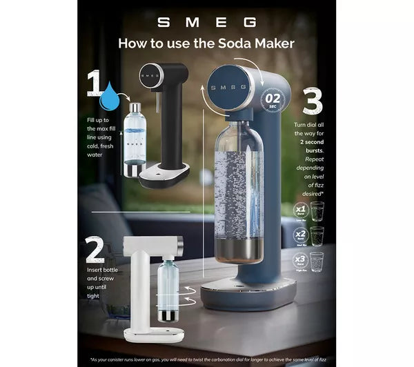 Smeg SKC01BLM Soda Maker - Black