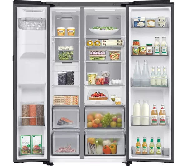 Samsung RS90F64EETEU Series 9 Bespoke AI Plumbed ice & water American Style Fridge Freezer - Silver*contact store for price*