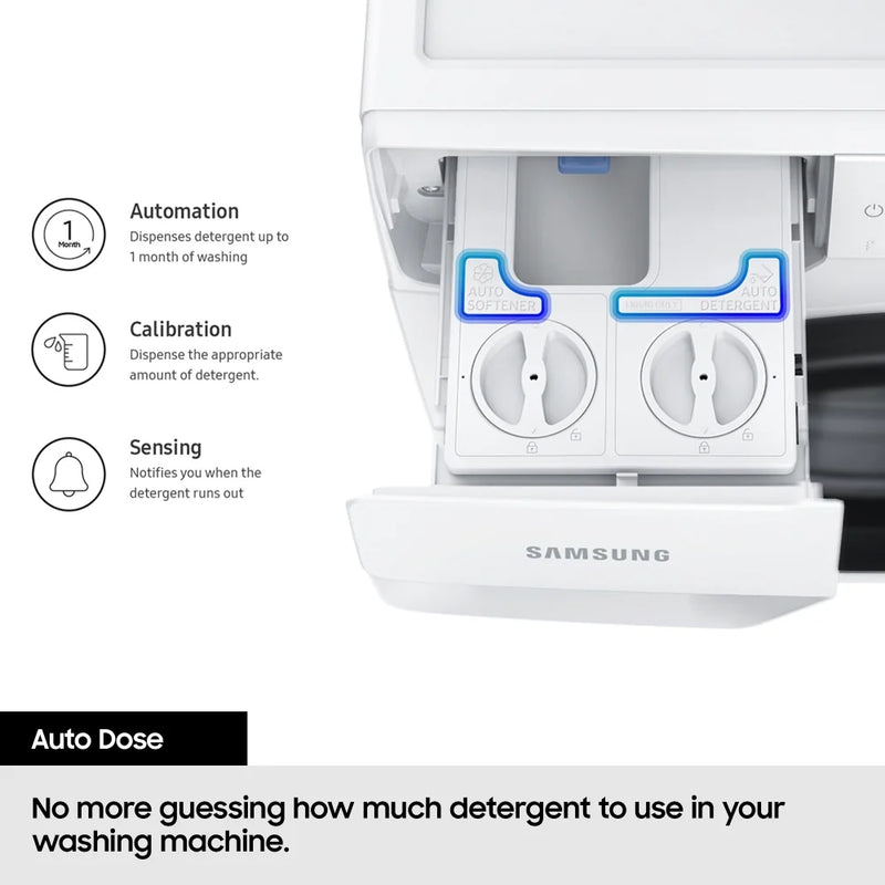 Samsung WW90DB8U95GHU1 Series 8 AI 9kg 1400rpm Washing Machine - White [Free 5-year parts & labour guarantee]  *Contact store for pricing*
