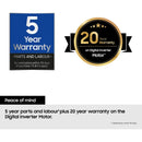 Samsung WW90DB8U95GHU1 Series 8 AI 9kg 1400rpm Washing Machine - White [Free 5-year parts & labour guarantee]  *Contact store for pricing*