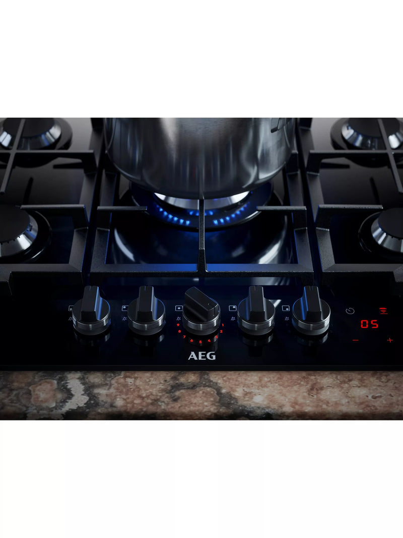 AEG HKB75450NB 75cm Gas on Glass Hob - Black*contact store for price*