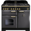 Rangemaster CDL100DFFSL/AB 100cm Dual fuel range cooker - Slate/Brass*contact store for price*