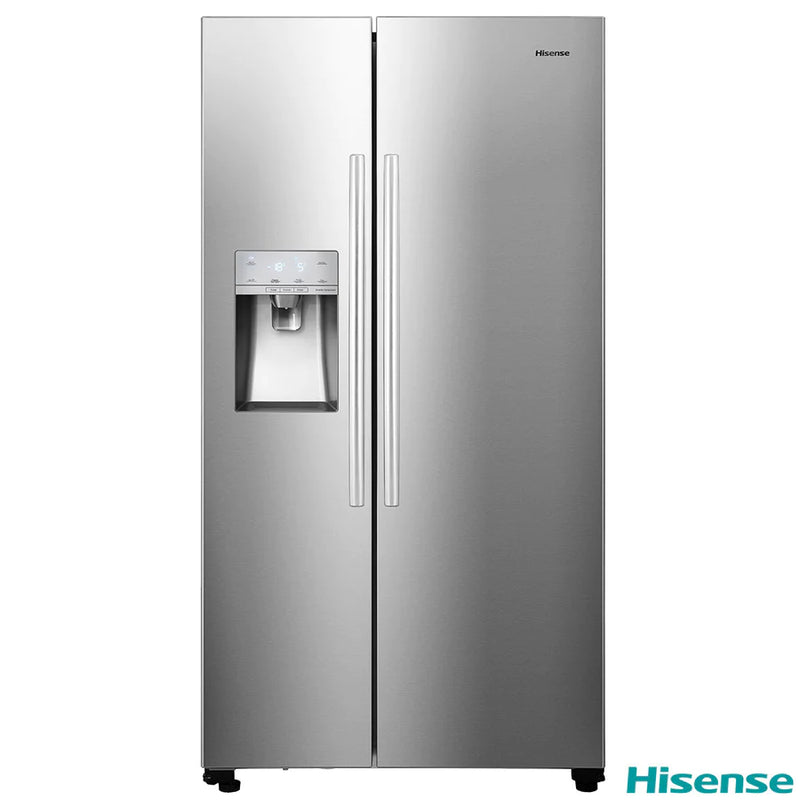 Hisense RS694N4IIF American Style Fridge Freezer With Plumbed Ice & Water - Stainless Steel