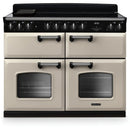 Rangemaster CLDLB110EIPPCR/CM1 110cm Classic Deluxe Range Cooker - Cream/Chrome *5 YEAR WARRANTY* *contact store for price*
