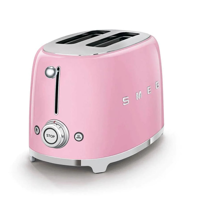 Smeg TSF01PKUK 50's Retro Style Toaster In Pink