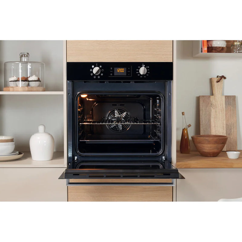 INDESIT IFW6340BL Electric Oven - Black