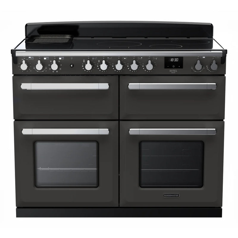 Rangemaster ESDLB110EIPSLT/CM1 Estel Deluxe 110cm Induction Cooker - Slate/Chrome*contact store for price*