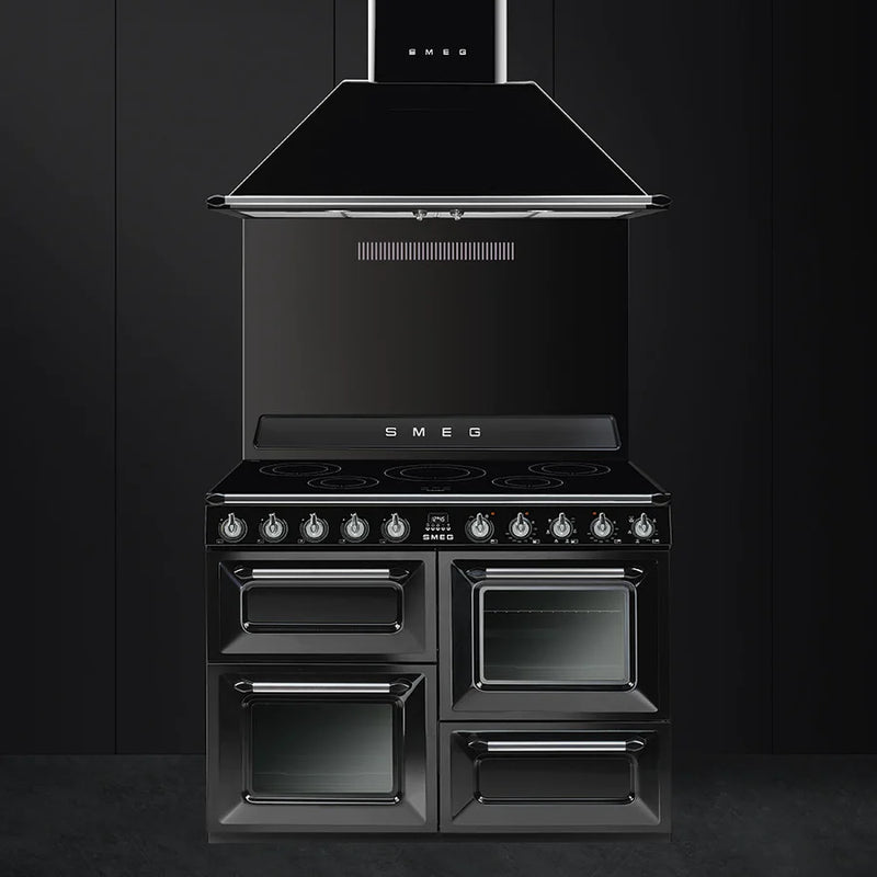 Smeg TR4110IBL 110cm Victoria Range Cooker with Induction Hob - Black [5 YEAR GUARANTEE]