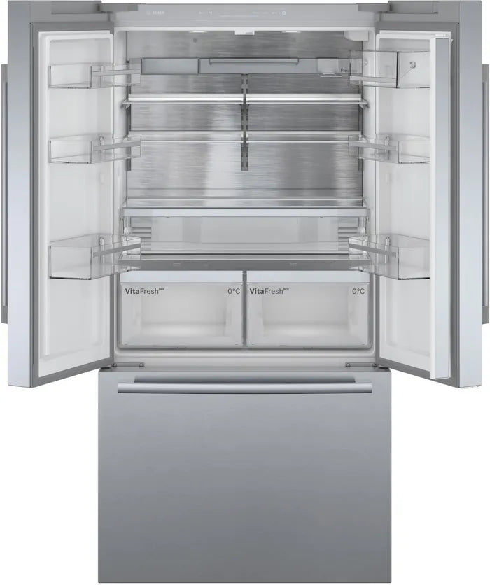 Bosch KFF96PIEP Series 8 Total No Frost French door Fridge Freezer Plumbed Ice & Water - Brushed steel anti-fingerprint*contact store for price*