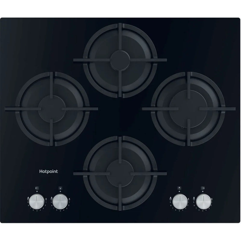 Hotpoint HGS61SBK 60cm Gas On Glass 4 Burner Gas Hob*contact store for price*