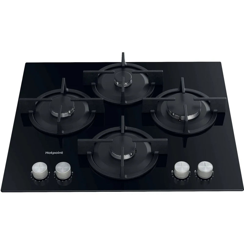 Hotpoint HGS61SBK 60cm Gas On Glass 4 Burner Gas Hob*contact store for price*