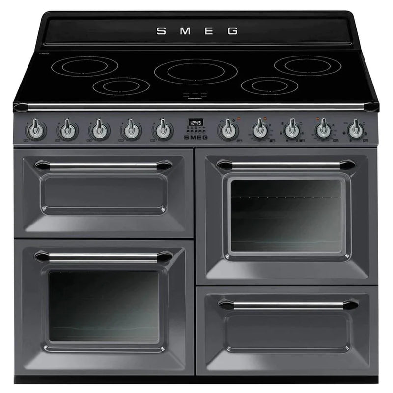 Smeg TR4110IGR 110cm Victoria Electric Range Cooker with Induction Hob - Slate Grey [5 YEAR GUARANTEE]