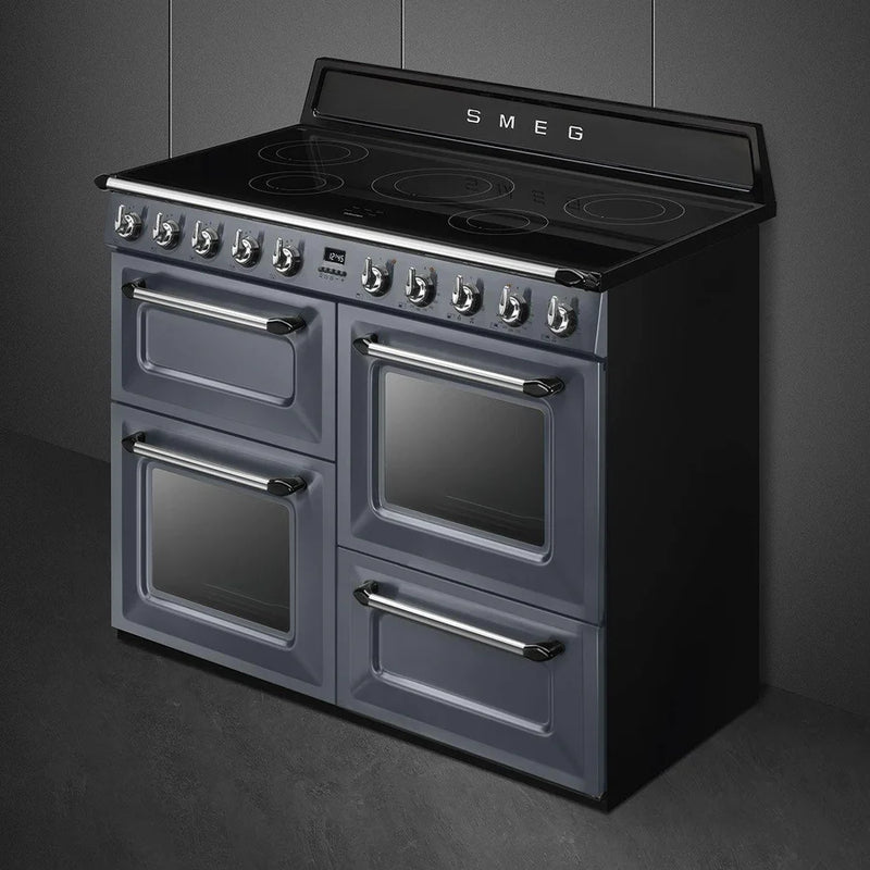 Smeg TR4110IGR 110cm Victoria Electric Range Cooker with Induction Hob - Slate Grey [5 YEAR GUARANTEE]