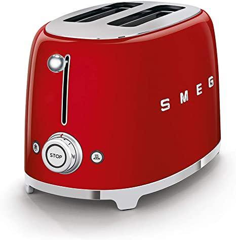 Smeg TSF01RDUK 50's Retro Style Toaster In Red