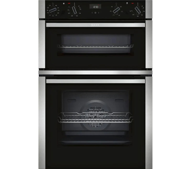 Neff U1ACE5HN0B CircoTherm® Built-In Double Oven Stainless Steel [EasyClean lining]