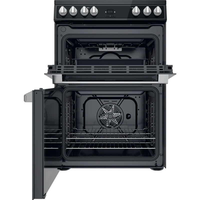 Hotpoint HDT67V9H2CB/UK Electric Cooker with Ceramic Hob - Black [catalytic liners]