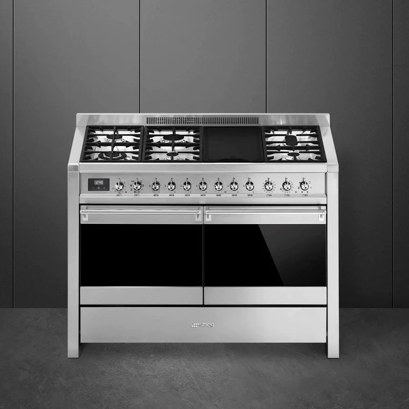 Smeg Opera A4-81 120cm Dual Fuel Range Cooker - Stainless Steel