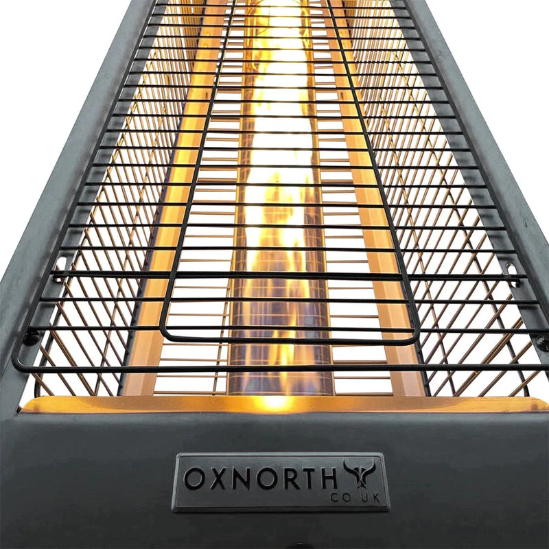 OXNORTH 15kW Flame Tower Patio Heater - Stainless Steel