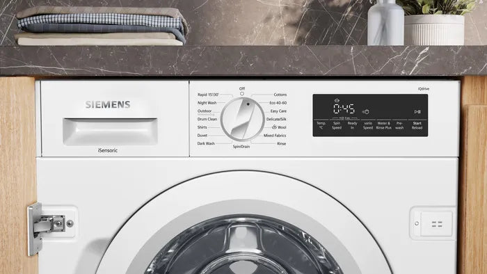 Siemens iQ700 WI14W502GB Built-in 8kg 1400rpm Washing machine - White [Free 5-year parts & labour guarantee]*contact store for price*