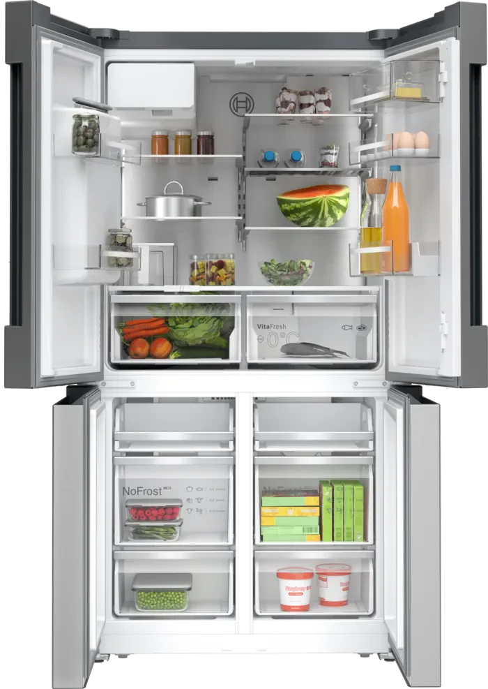 Bosch KFI96APEAG Series 6 Total No Frost French door Fridge Freezer Non-Plumbed Ice & Water - Brushed steel*contact store for price*