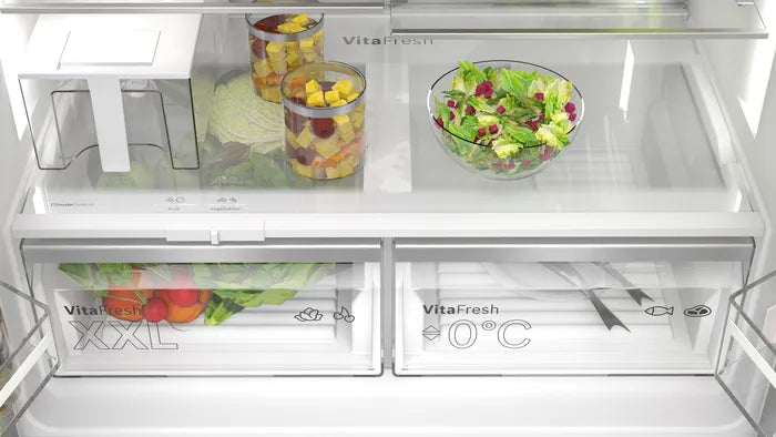 Bosch KFI96APEAG Series 6 Total No Frost French door Fridge Freezer Non-Plumbed Ice & Water - Brushed steel*contact store for price*