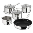 Stellar S7C1D 5 Piece Induction Pan Set with Draining Lids
