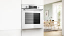 Bosch HQA534BW3B Series 4 Multifunction Steam Single Oven - White*contact store for price*