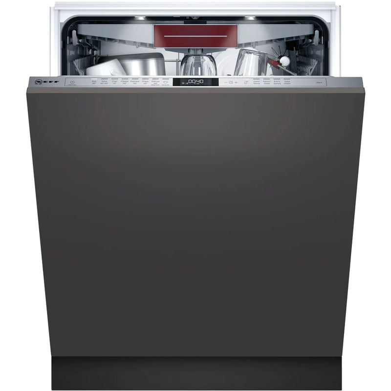 NEFF S187ECX23G Wifi Connected Fully Integrated Dishwasher - Flex Cutlery Rack