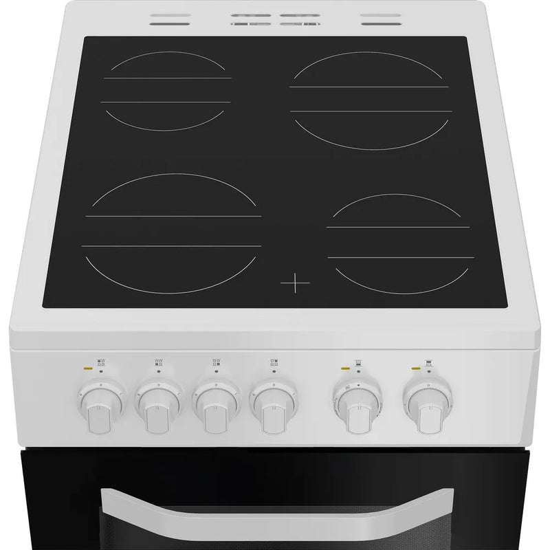 Hotpoint HTE5VCW 50cm Double Oven Electric Cooker With Ceramic Hob - White*contact store for price*