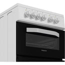 Hotpoint HTE5VCW 50cm Double Oven Electric Cooker With Ceramic Hob - White*contact store for price*