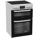 Hotpoint HTE6VDCW 60cm Double Oven Electric Cooker With Ceramic Hob - White*contact store for price*