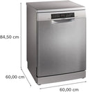 Bosch SMS6TCI02G Series 6 14-place setting dishwasher - Brushed Stainless Steel [Free 5-year guarantee]*contact store for price*