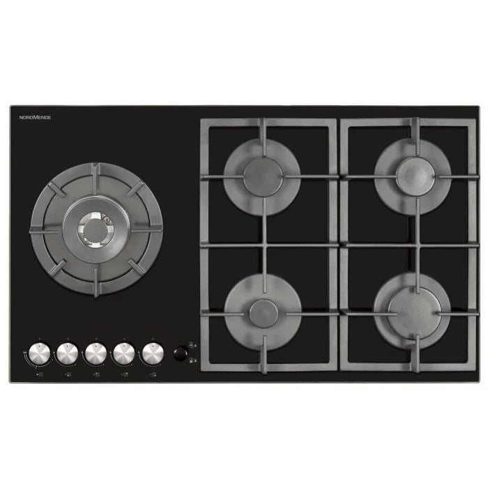 Nordmende HGX903BGL 90cm Gas On Glass Hob - [Free 3 Year Parts&Labour Warranty]*contact store for price*