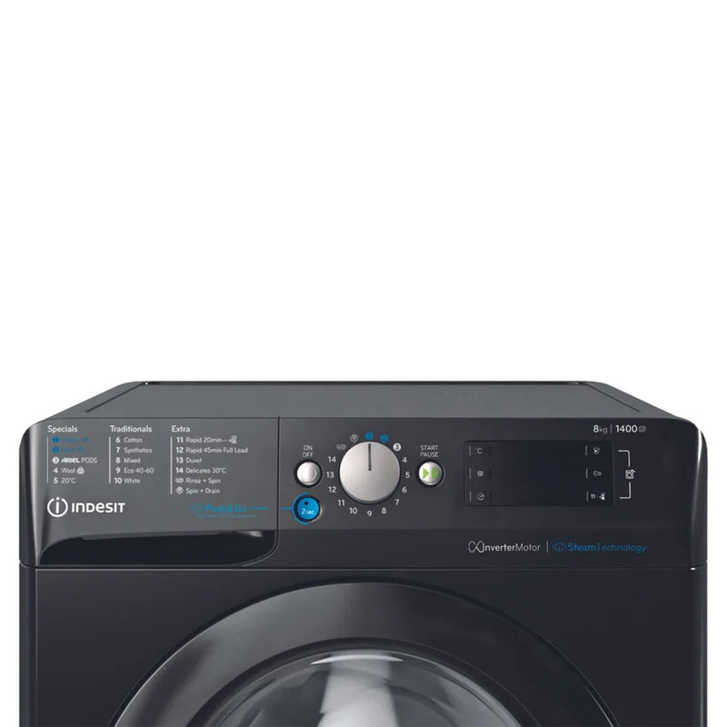 Indesit BWE81496XKVUK 8kg 1400rpm Washing machine - Black