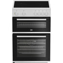 Beko FTC6701W 60cm Twin Cavity Ceramic Cooker - White