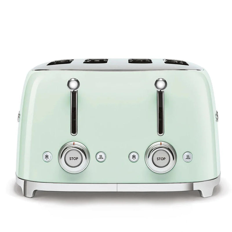 Smeg TSF03PGUK Retro Style 4 Slice Toaster In Pastel Green