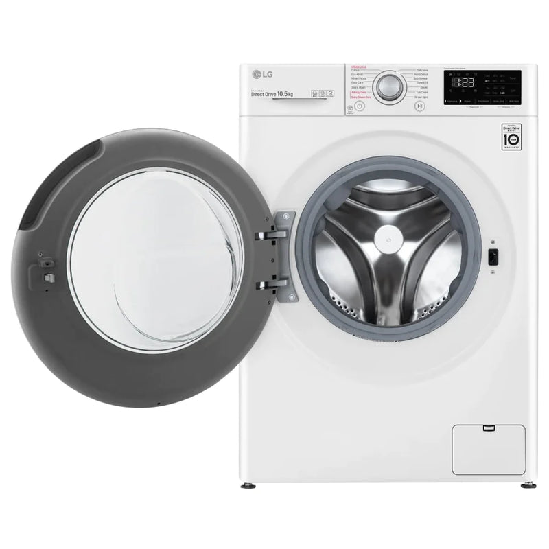 LG F4V310WSE AI DD 10.5Kg 1400RPM Washing Machine - White - [Free 5 year parts & labour warranty]