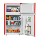 SIA RFM88R freestanding retro mini fridge freezer - Red