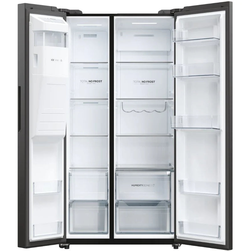 Haier HSW59F18EIPT Plumbed ice & water American style fridge freezer - Black*contact store for price*