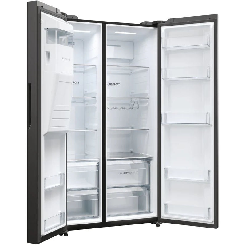 Haier HSW59F18EIPT Plumbed ice & water American style fridge freezer - Black*contact store for price*