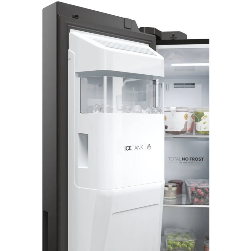 Haier HSW59F18EIPT Plumbed ice & water American style fridge freezer - Black*contact store for price*